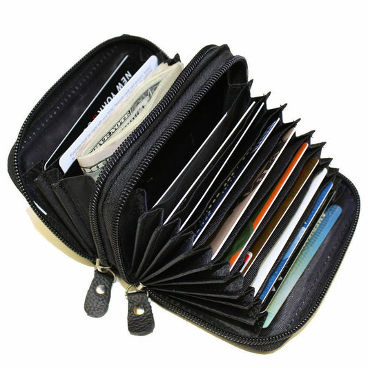 Double zipper Palm Wallet for Women with RFID Blocking Card Holder- Pack of 6