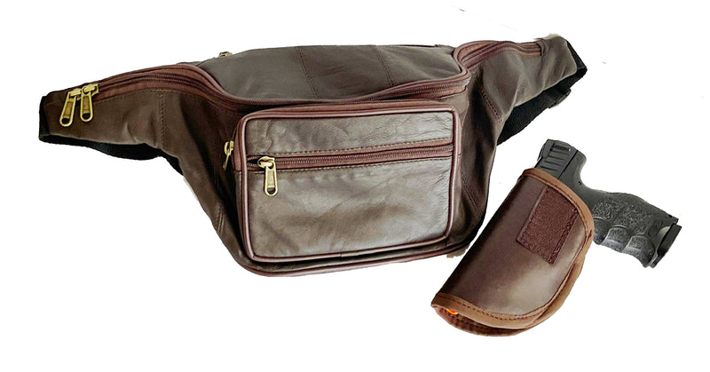 Fashion Genuine Leather Waist Bag For Men Fanny Pack Leather Belt Bag