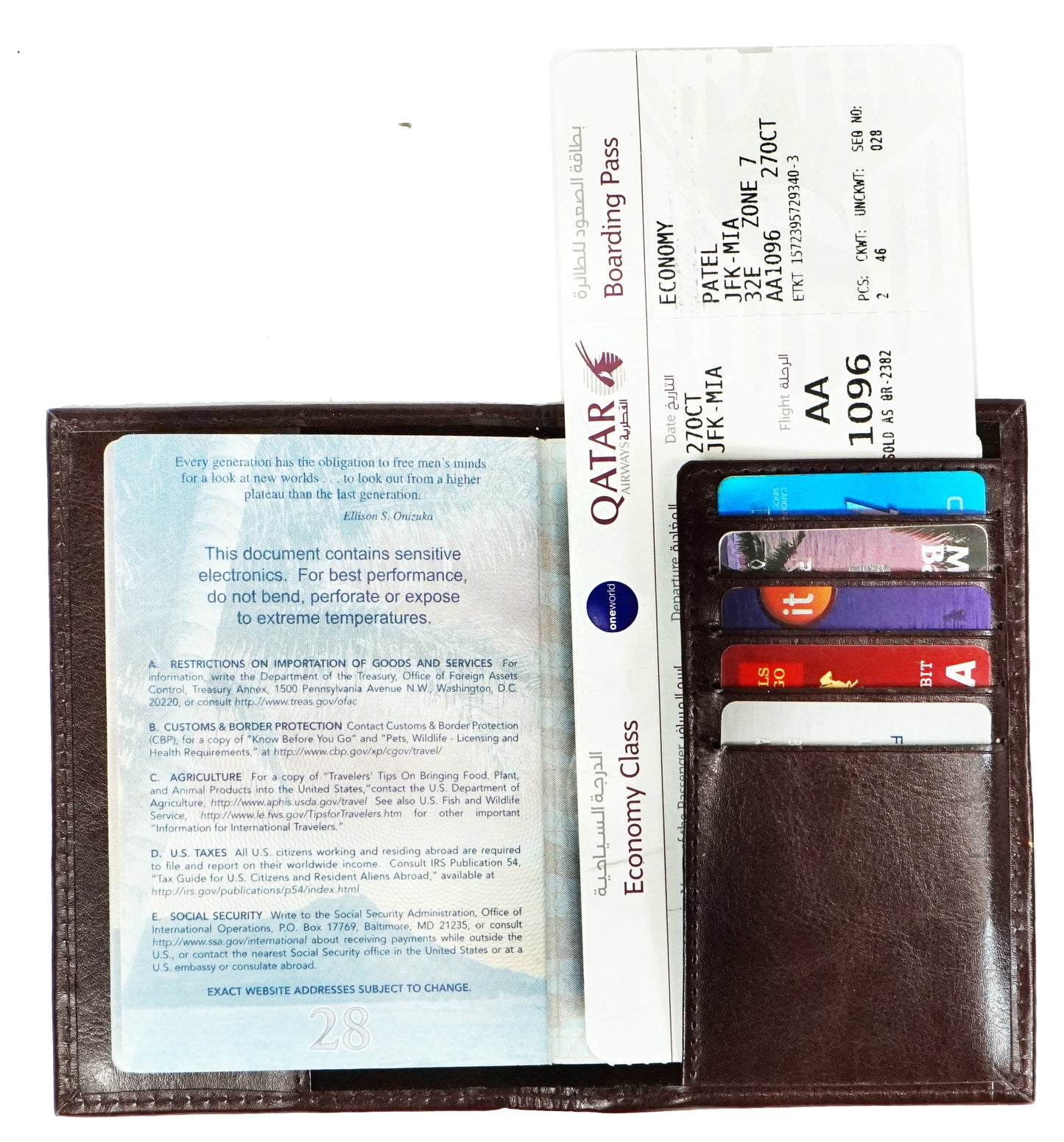 New Travel USA passport cover credit card holder wallet PC601