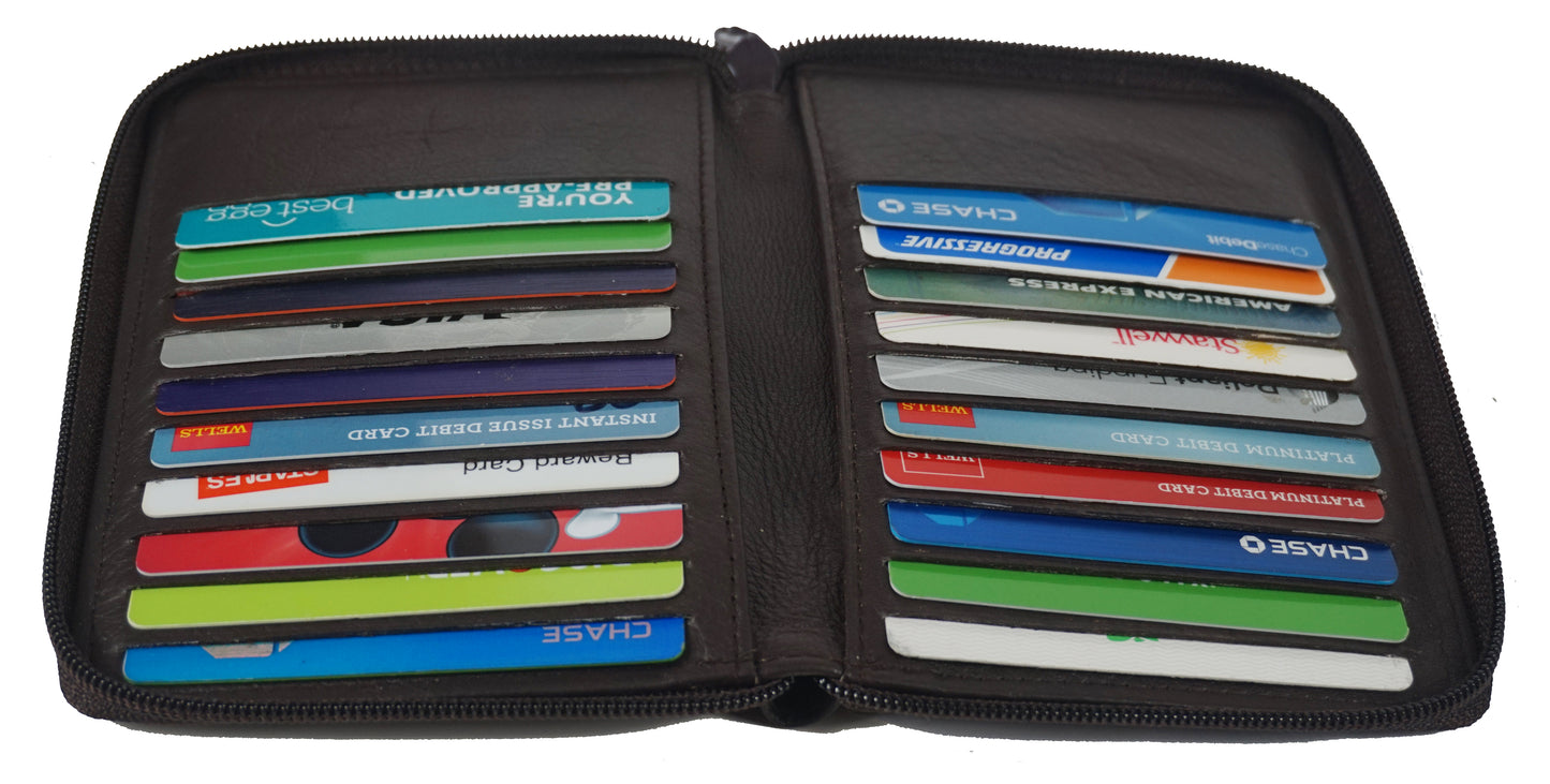 Texan Bull® Zip around RFID long credit card holder TXB-RF148