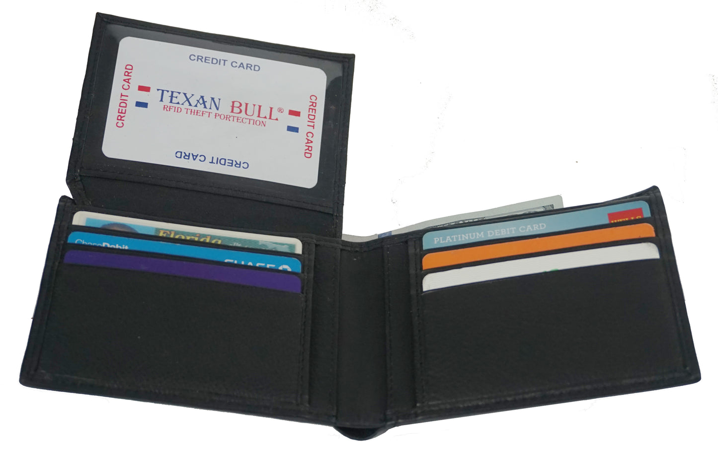 Texan Bull® RFID Mens Wallet TXB-RF1102-BK