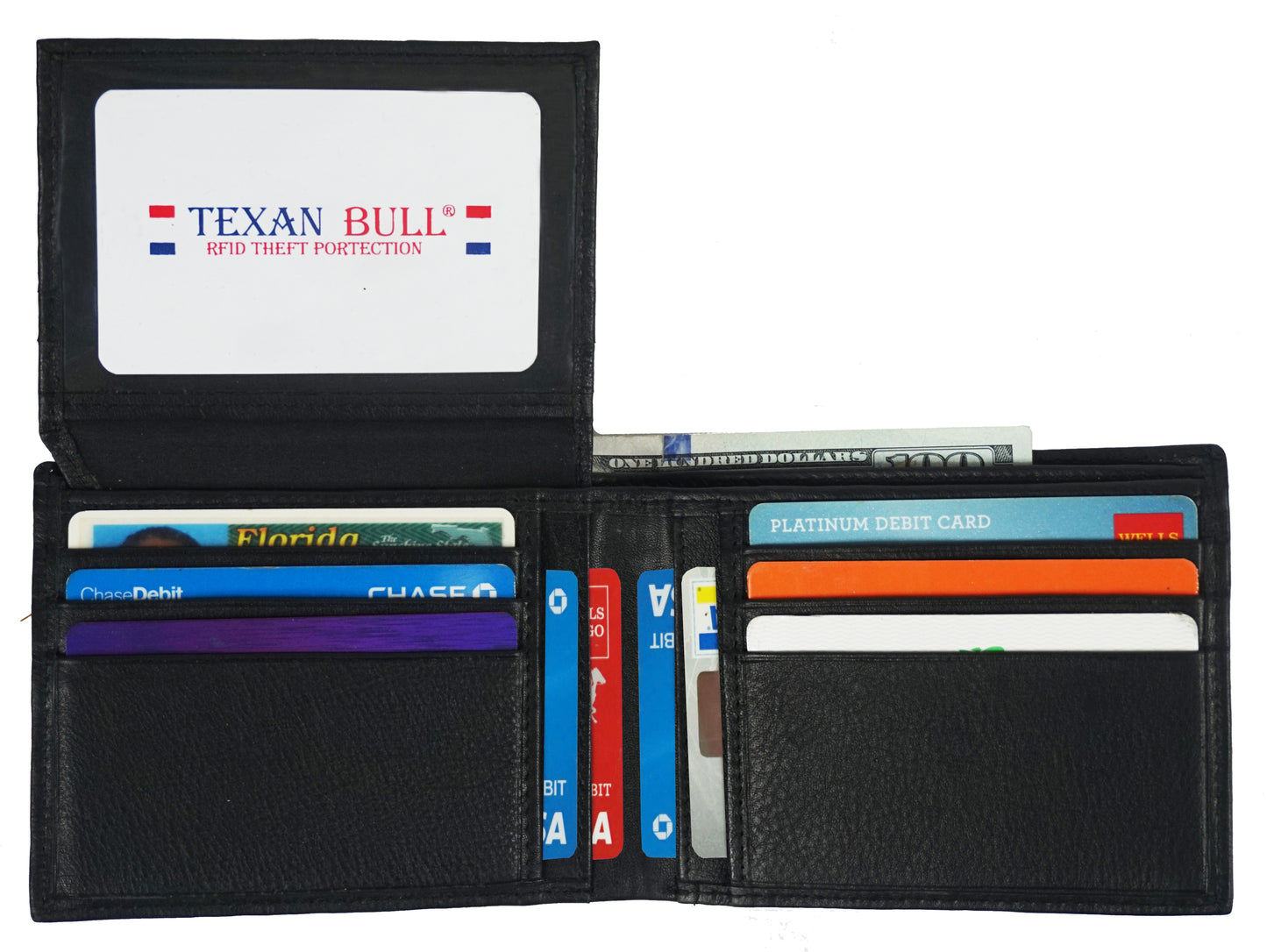 Texan Bull® RFID Mens Wallet TXB-RF1102-BK