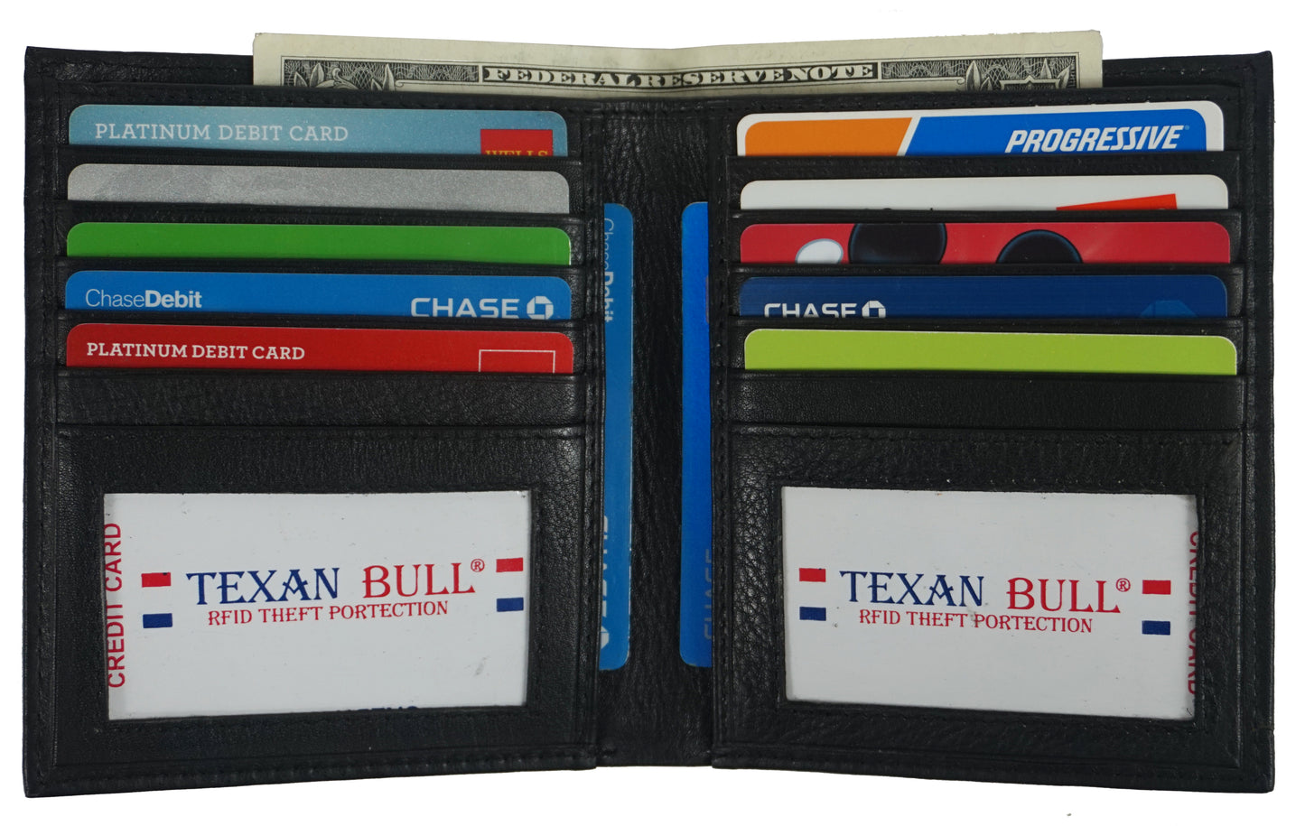 Texan Bull® RFID Hipster Mens Wallet RF1501-BR